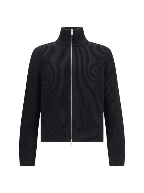 Maison Margiela Zipped Cotton Cardigan - Black - S67HP0032M13181_900