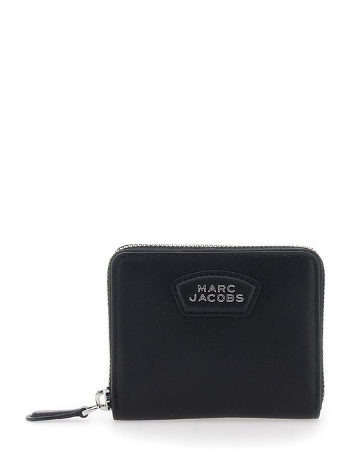 Marc Jacobs the Slim Compact Wallet Black Wallet With Logo Lettering On The FrOnt In Leather - 2R5SMP016S01_001