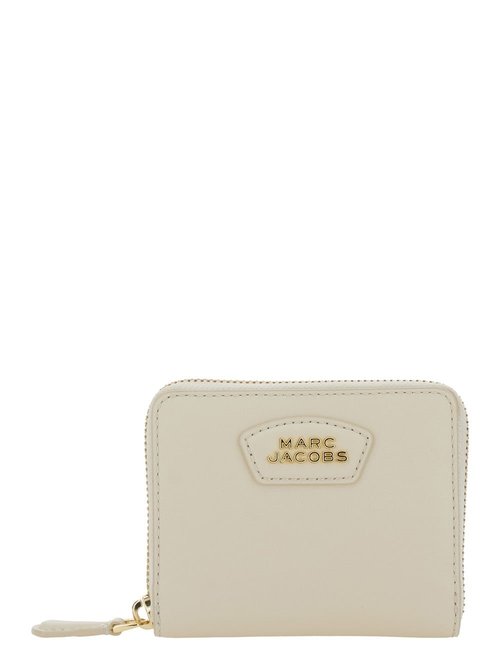 Marc Jacobs the Slim Compact Wallet White Wallet With Logo Lettering On The FrOnt In Leather - 2R5SMP016S01_123