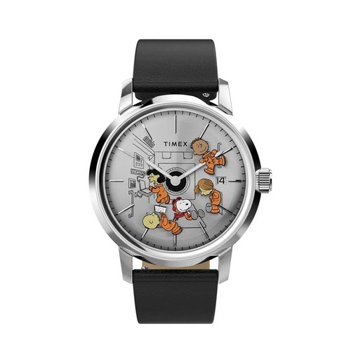 Marlin Automatic On Space Watch - Sst Case/Silver Sunray Brushed Dial/Black Leather Strap - TW2W872000Q