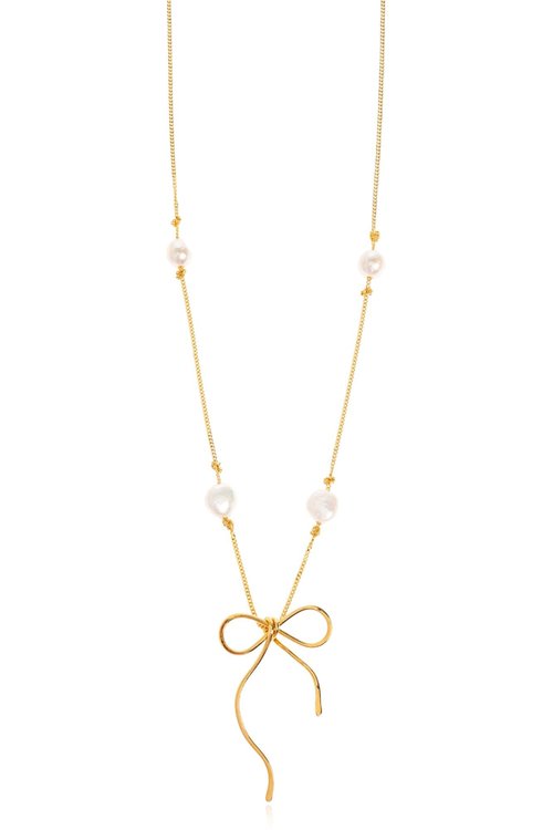 Marni Brass And Pearl Necklace - COMV0526A0M200100Y65