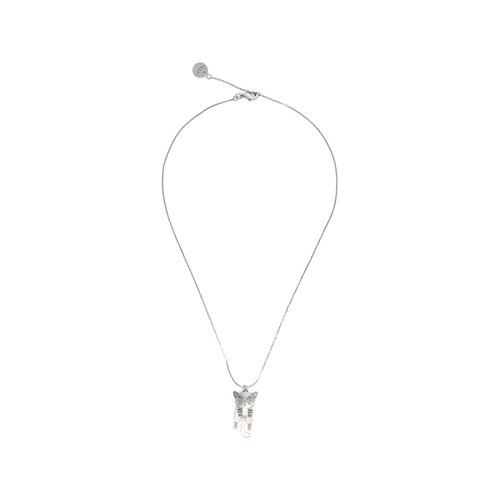 Marni Cat-Shaped Pendant Chain Necklace - Palladium - COMV0508A0M200000N29