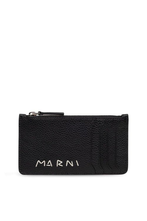 Marni Logo Detailed Zipped Cardholder - PFMI0103U1-P6533