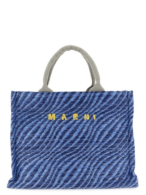 Marni Raffia Handbag - Blue - SHMP0077U7P984100B48