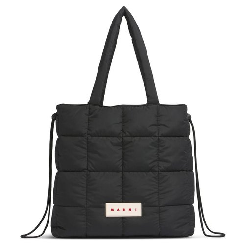 Marni Quilted Tote - Black - SHMQ0104U1P806800N99