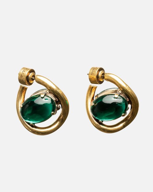 Marni Twisted Hoop Earrings - Emerald - ORMV0448N1M200000V60