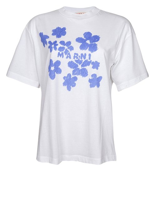 Marni White Cotton T-shirt - THJET49P09USCX40D2W01
