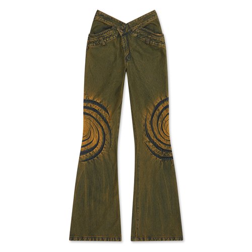 Masha Popova Fear of God Light Spiral Jeans - Green Glow - MPSS23-405A