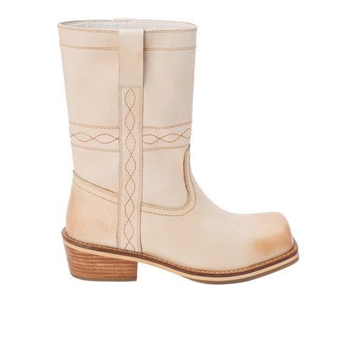Matisse JacksOn Embroidered Square Toe Pull On Boots - Beige - JACKSON-547