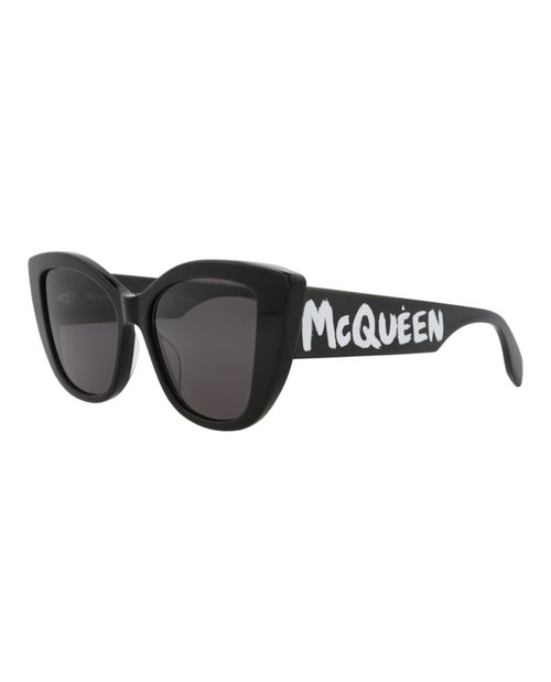 Mcq Alexander McQueen Alexander McQueen Cat Eye Sunglasses - Black Black Grey (Am0347S/30012326/001)