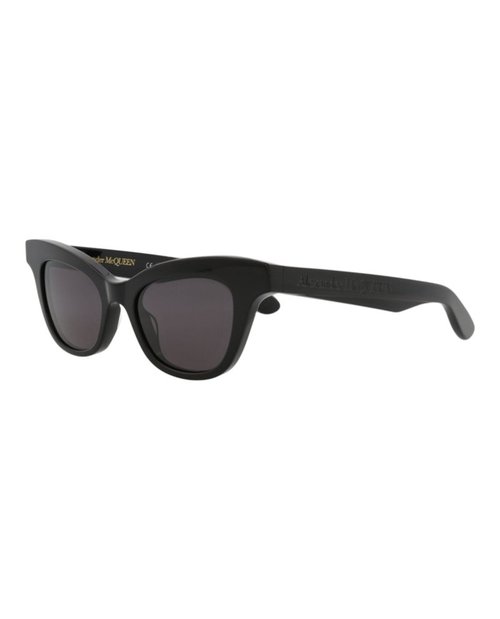 Mcq Alexander McQueen Alexander McQueen Cat Eye Sunglasses - Black Black Grey (Am0381S/30013619/001)