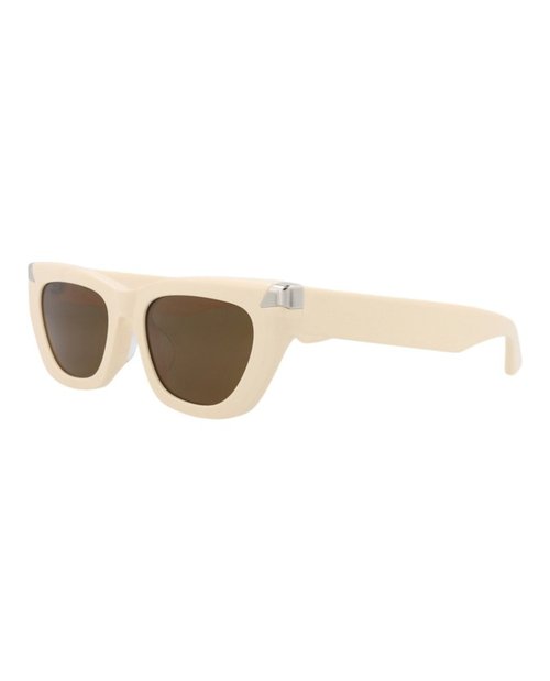 Mcq Alexander McQueen Alexander McQueen Cat Eye Sunglasses - Ivory Ivory Brown (Am0440Sa/30015178/004)