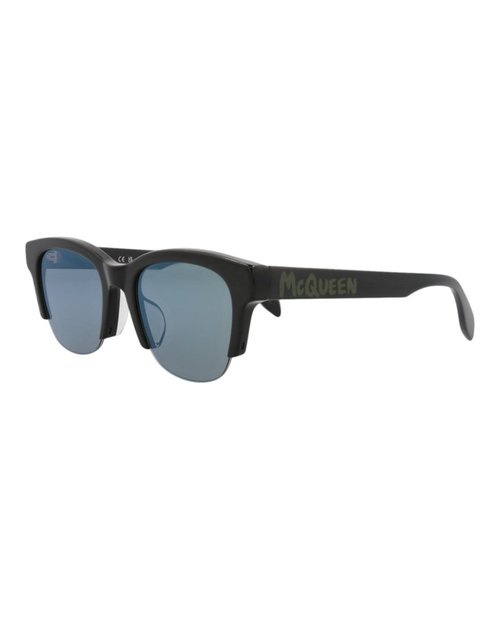 Mcq Alexander McQueen Alexander McQueen Square Rectangle Sunglasses - Black Black Green (Am0406Sa/30014337/002)