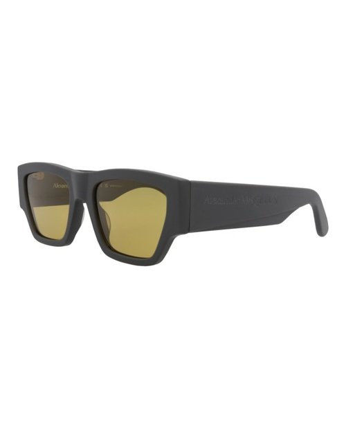 Mcq Alexander McQueen Alexander McQueen Square Rectangle Sunglasses - Grey Grey Yellow (Am0393S/30014334/003)