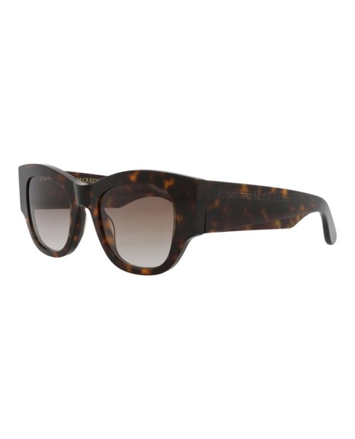 Mcq Alexander McQueen Alexander McQueen Square Rectangle Sunglasses - Havana Havana Brown (Am0420S/30014616/002)
