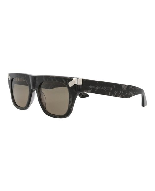 Mcq Alexander McQueen Alexander McQueen Square Rectangle Sunglasses - Havana Havana Brown (Am0441S/30015179/003)