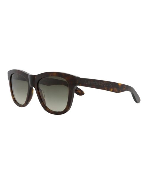 Mcq Alexander McQueen Alexander McQueen Square Rectangle Sunglasses - Havana Havana Green (Am0421S/30014615/002)