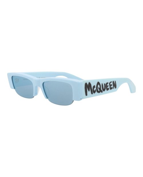 Mcq Alexander McQueen Alexander McQueen Square Rectangle Sunglasses - Light Blue Light Blue Light Blue (Am0404S/30014335/004)