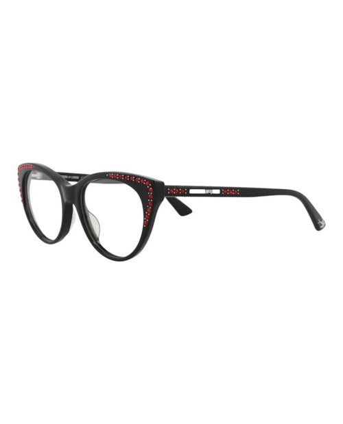 McQ Alexander McQueen Cat Eye Optical Frames - Black Black Transparent (Mq0153O/30006023/001)