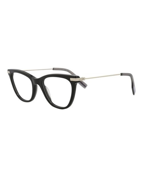 McQ Alexander McQueen Cat Eye Optical Frames - Black Silver Transparent (Mq0339O/30011569/001)