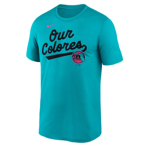 Miami Marlins City Connect Team Phrase Script Legend Nike Dri-FIT MLB T-Shirt - Aqua - NKGK3PLMQM-XKE