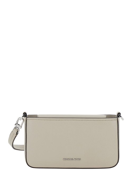 Michael Kors CollectiOn Beige Shoulder Bag With Logo Lettering On The FrOnt And Adjustable And Removable Shoulder Strap In Hammered Leather - 32S5SYTU1L 182 LIGHT SAND