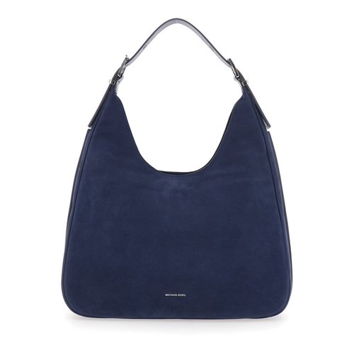 MICHAEL Michael Kors nolita Large Shoulder Bag With Logo Lettering On The FrOnt In Suede - Blue - 30F4SY5H3T401