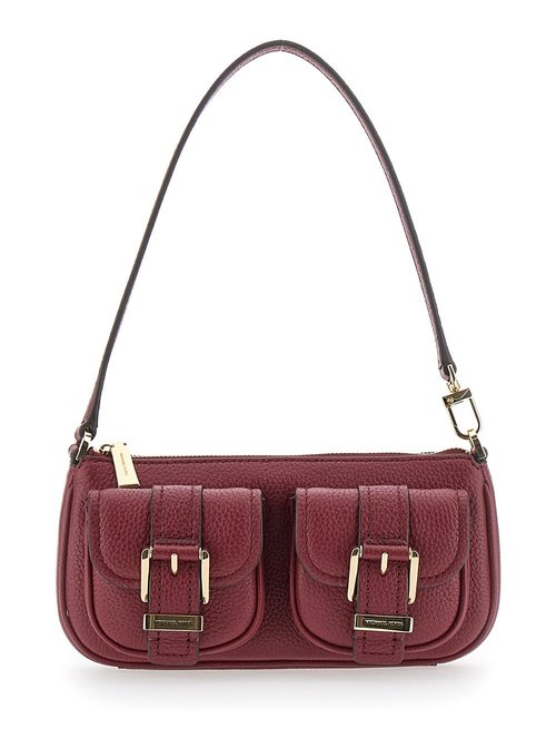 MICHAEL Michael Kors zoe Bordeaux Shoulder Bag With Two Patch Pockets On The FrOnt In Grained Leather - Red - 32S5GZCU1L_691