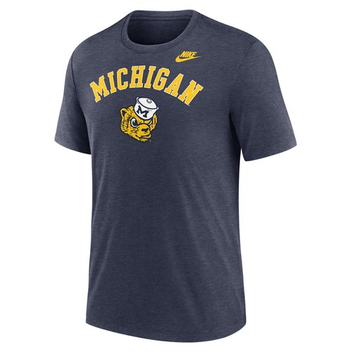 Michigan Legacy Arch Nike College T-Shirt - Navy Heather - NJFDEX52MWV-CXE