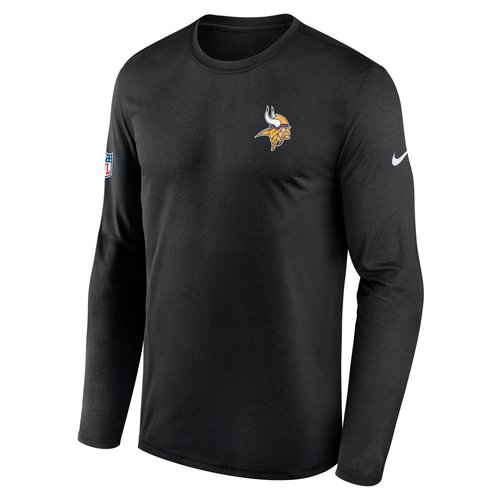 Minnesota Vikings Legend Logo Nike Dri-FIT NFL Long-Sleeve T-Shirt - Black - 02TJ00A9M-FEJ
