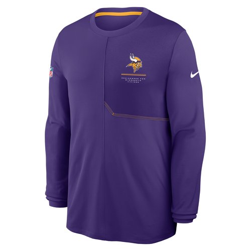 Minnesota Vikings Sideline Coach Nike Dri-FIT NFL Long-Sleeve Top - Purple - 03B1035M9M-B8B