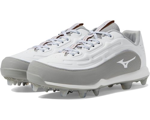 Mizuno Finch Elite 6 Low TPU Softball - White/Grey - 320687.0-91