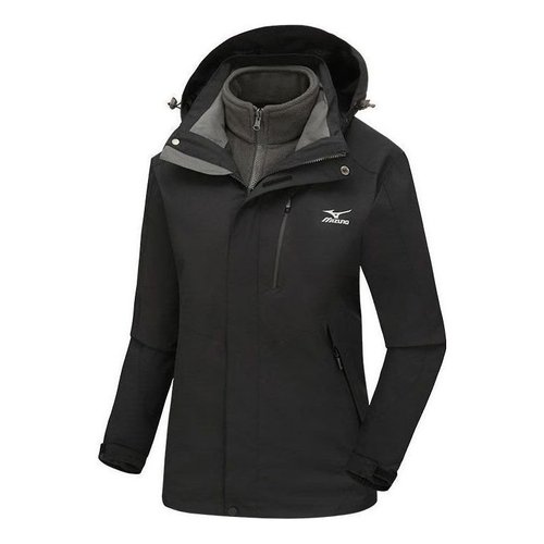 Mizuno Logo Windbreaker Jacket - Black - A2CE2640