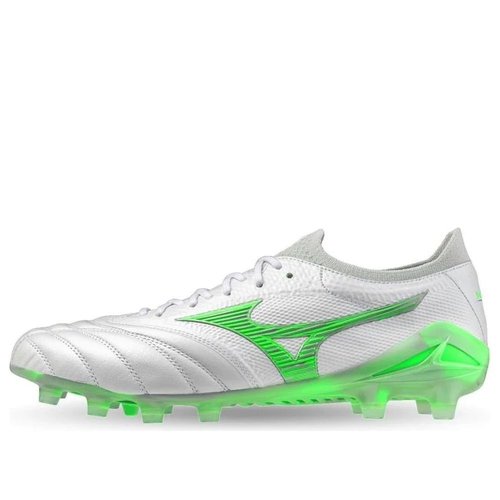 Mizuno Morelia Neo IV Beta Made in Japan FG - White/Green Gecko - P1GA2540-37