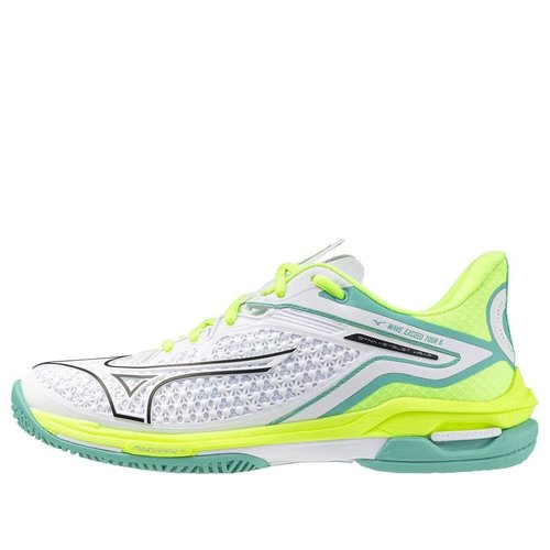 Mizuno Wave Exceed Tour 6 - White/Neon Green/Teal Green - 61GA2471-45