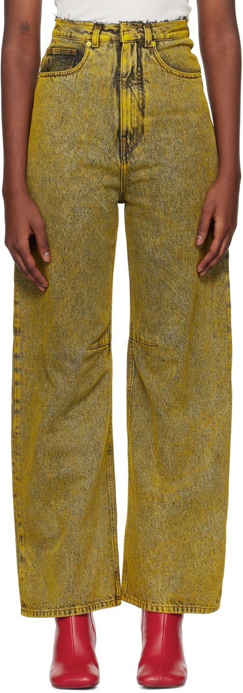 MM6 Maison Margiela 5-Pocket Jeans - Yellow - S62LB0174 S30652961