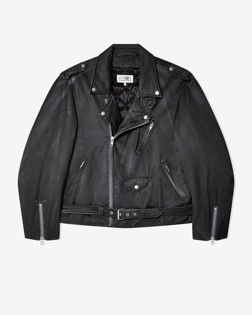 MM6 Maison Margiela Black Casual Jacket - Washed Black - SH0AM0066M35452899