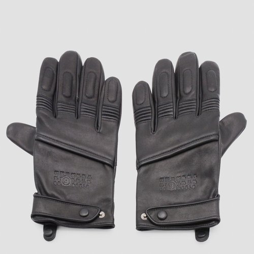 MM6 Maison Margiela Black Leather Gloves - SH2TS0003M07014900