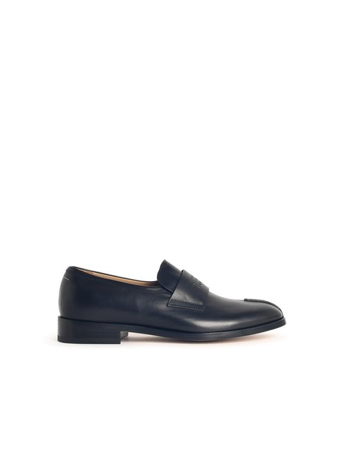 MM6 Maison Margiela Seam Stitch Leather Loafer - Black - SH1WR0003P5000T8013