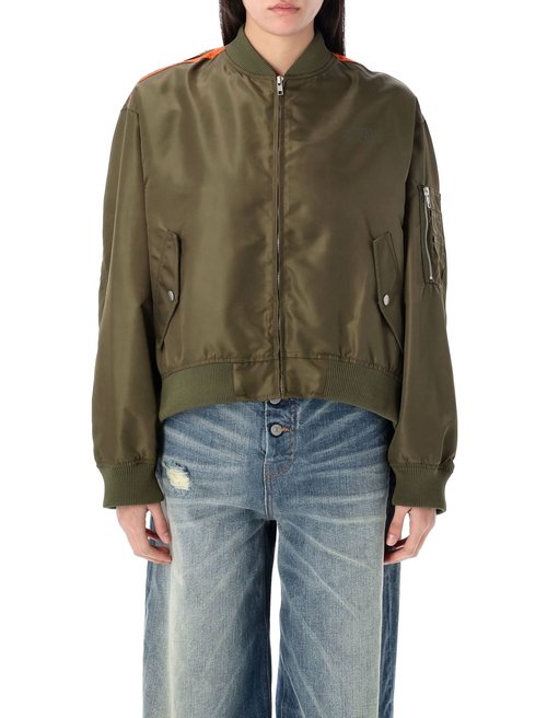 MM6 Maison Margiela Bomber Jacket In Green Polyamide - S52AM0315M35257_728