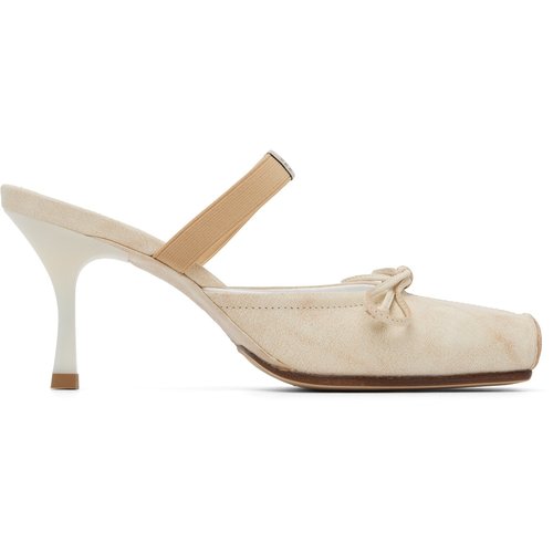 MM6 Maison Margiela Brown Square-Toe Leather Ballerina Mule - Hb495 Black/Doe Brow - S66WX0075 P7706