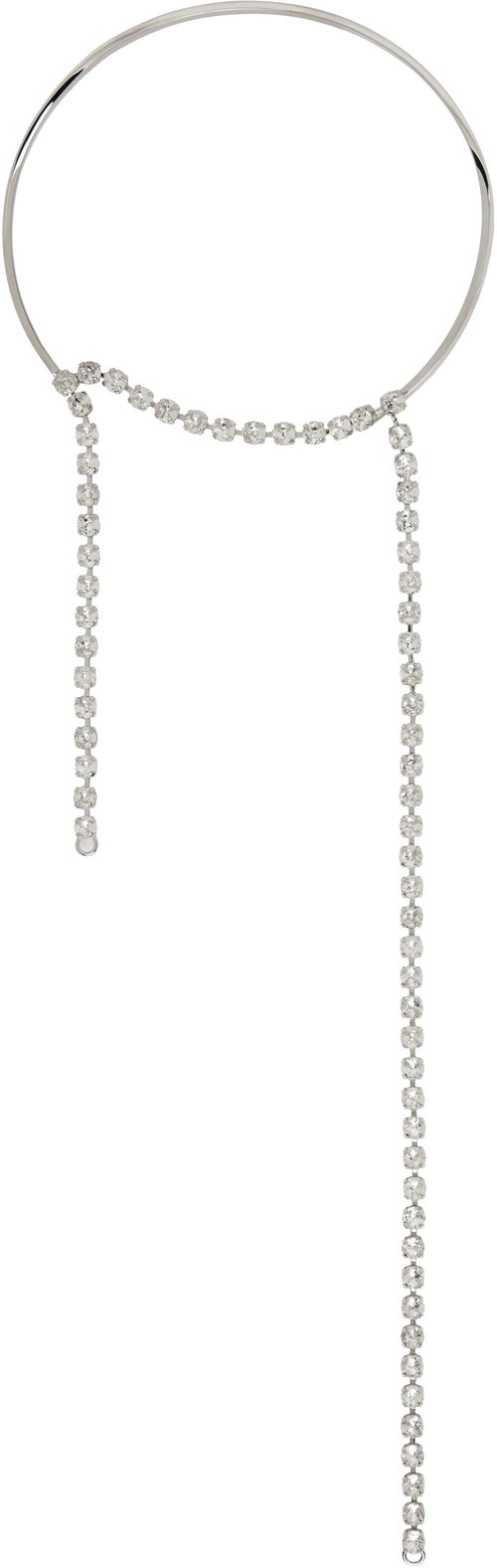 MM6 Maison Margiela Collana Strass Necklace - Polished Palladi - SM6UU0089P8857951