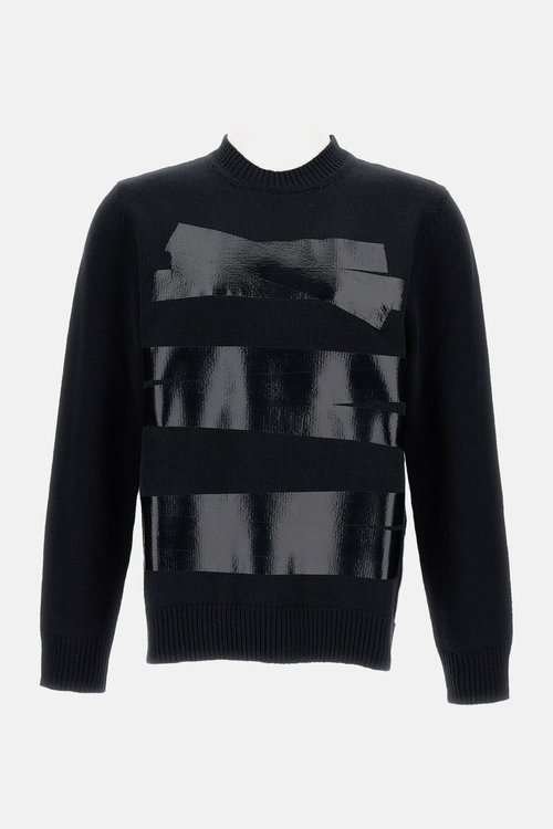 MM6 Maison Margiela Tape Crewneck Sweater - SH2HL0026M13167900S