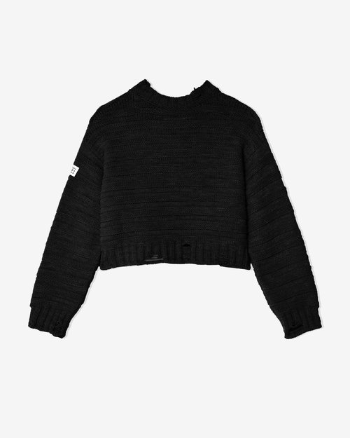 MM6 Maison Margiela Cropped Shirt - Black - S52HL0031M13040_900
