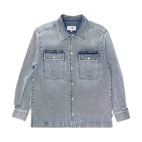 MM6 Maison Margiela Denim Long-Sleeve Shirt - SH2DT0038 M30018 968