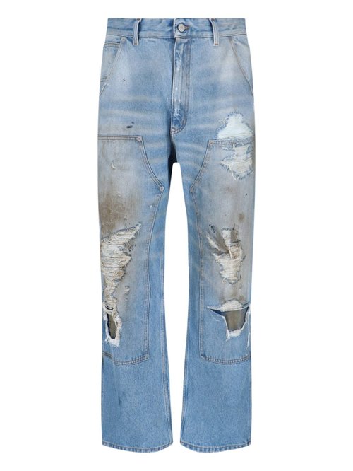MM6 Maison Margiela Distressed Straight Jeans - SH2LA0017M30018_964