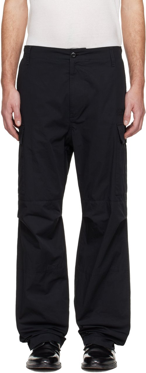 MM6 Maison Margiela Embroidered Logo Cargo Pants - Black - SH0KA0061 M35734900