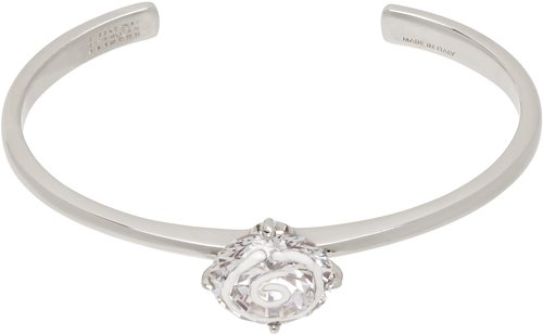 MM6 Maison Margiela Enamel Logo Cuff Bracelet - Polished Palladi - SM6UY0101P8372971