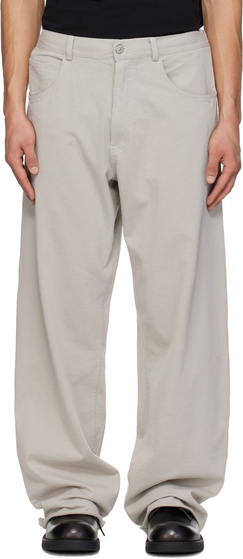 MM6 Maison Margiela Gray Drawstring Trousers - Light Grey - SH0KA0056 M20177858