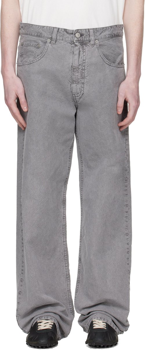 MM6 Maison Margiela Gray Faded Canvas Jeans - Grey - SH0LA0036 M35736854